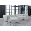  Manufacturer Color_Grey -- Miramar 142" Grey Linen Textured Fabric Upholstered 5 pc Modular Sectional IMAGE 3