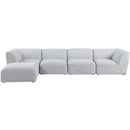  Manufacturer Color_Grey -- Miramar 142" Grey Linen Textured Fabric Upholstered 5 pc Modular Sectional IMAGE 7