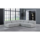  Manufacturer Color_Grey -- Miramar 104" Grey Linen Textured Fabric Upholstered 5 pc Modular Sectional IMAGE 2