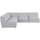  Manufacturer Color_Grey -- Miramar 104" Grey Linen Textured Fabric Upholstered 5 pc Modular Sectional IMAGE 4
