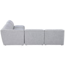  Manufacturer Color_Grey -- Miramar 104" Grey Linen Textured Fabric Upholstered 5 pc Modular Sectional IMAGE 5