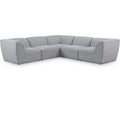  Manufacturer Color_Grey -- Miramar 109" Grey Linen Textured Fabric Upholstered 5 pc Modular Sectional IMAGE 1