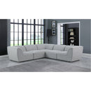  Manufacturer Color_Grey -- Miramar 109" Grey Linen Textured Fabric Upholstered 5 pc Modular Sectional IMAGE 2
