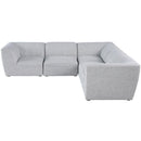  Manufacturer Color_Grey -- Miramar 109" Grey Linen Textured Fabric Upholstered 5 pc Modular Sectional IMAGE 4