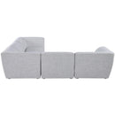  Manufacturer Color_Grey -- Miramar 109" Grey Linen Textured Fabric Upholstered 5 pc Modular Sectional IMAGE 5