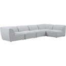  Manufacturer Color_Grey -- Miramar 142" Grey Linen Textured Fabric Upholstered 5 pc Modular Sectional IMAGE 2