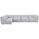 Manufacturer Color_Grey -- Miramar 142" Grey Linen Textured Fabric Upholstered 5 pc Modular Sectional IMAGE 7