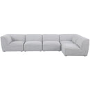  Manufacturer Color_Grey -- Miramar 142" Grey Linen Textured Fabric Upholstered 5 pc Modular Sectional IMAGE 8