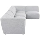  Manufacturer Color_Grey -- Miramar 142" Grey Linen Textured Fabric Upholstered 5 pc Modular Sectional IMAGE 9
