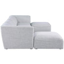  Manufacturer Color_Grey -- Miramar 142" Grey Linen Textured Fabric Upholstered 6 pc Modular Sectional IMAGE 5