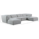 Meridian Miramar Grey Durable Linen Textured Modular Sectional IMAGE 9