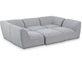  Manufacturer Color_Grey -- Miramar 109" Grey Linen Textured Fabric Upholstered 6 pc Modular Sectional IMAGE 1