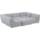Meridian Miramar Fabric Sectional 683Grey-Sec6C IMAGE 1
