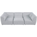  Manufacturer Color_Grey -- Miramar 109" Grey Linen Textured Fabric Upholstered 6 pc Modular Sectional IMAGE 4