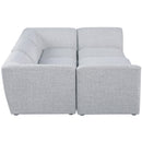  Manufacturer Color_Grey -- Miramar 109" Grey Linen Textured Fabric Upholstered 6 pc Modular Sectional IMAGE 5