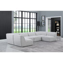  Manufacturer Color_Grey -- Miramar 142" Grey Linen Textured Fabric Upholstered 6 pc Modular Sectional IMAGE 2