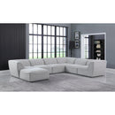  Manufacturer Color_Grey -- Miramar 142" Grey Linen Textured Fabric Upholstered 7 pc Modular Sectional IMAGE 2