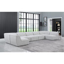  Manufacturer Color_Grey -- Miramar 175" Grey Linen Textured Fabric Upholstered 7 pc Modular Sectional IMAGE 2