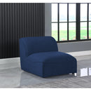  Manufacturer Color_Navy -- Miramar Navy Linen Textured Fabric Upholstered Modular Armless Chair IMAGE 2