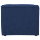  Manufacturer Color_Navy -- Miramar Navy Linen Textured Fabric Upholstered Modular Armless Chair IMAGE 3