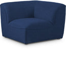  Manufacturer Color_Navy -- Miramar Navy Linen Textured Fabric Upholstered Modular Corner Chair IMAGE 1