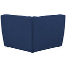  Manufacturer Color_Navy -- Miramar Navy Linen Textured Fabric Upholstered Modular Corner Chair IMAGE 3