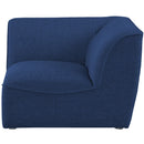  Manufacturer Color_Navy -- Miramar Navy Linen Textured Fabric Upholstered Modular Corner Chair IMAGE 4