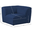  Manufacturer Color_Navy -- Miramar Navy Linen Textured Fabric Upholstered Modular Corner Chair IMAGE 7