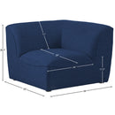 Meridian Miramar Navy Durable Linen Textured Corner IMAGE 7