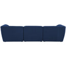  Manufacturer Color_Navy -- Miramar 109" Navy Linen Textured Fabric Upholstered 3 pc Modular Sofa IMAGE 3