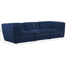 Manufacturer Color_Navy -- Miramar 109" Navy Linen Textured Fabric Upholstered 3 pc Modular Sofa IMAGE 9