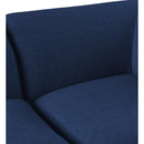  Manufacturer Color_Navy -- Miramar 132" Navy Linen Textured Fabric Upholstered 4 pc Armless Modular Sofa IMAGE 6