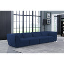  Manufacturer Color_Navy -- Miramar 142" Navy Linen Textured Fabric Upholstered 4 pc Modular Sofa IMAGE 2