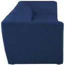  Manufacturer Color_Navy -- Miramar 142" Navy Linen Textured Fabric Upholstered 4 pc Modular Sofa IMAGE 5