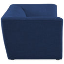  Manufacturer Color_Navy -- Miramar 76" Navy Linen Textured Fabric Upholstered 2 pc Modular Loveseat IMAGE 5