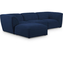  Manufacturer Color_Navy -- Miramar 109" Navy Linen Textured Fabric Upholstered 4 pc Modular Sectional IMAGE 1