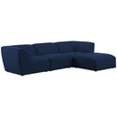  Manufacturer Color_Navy -- Miramar 109" Navy Linen Textured Fabric Upholstered 4 pc Modular Sectional IMAGE 2