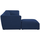  Manufacturer Color_Navy -- Miramar 109" Navy Linen Textured Fabric Upholstered 4 pc Modular Sectional IMAGE 9