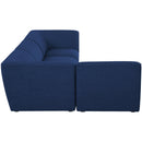  Manufacturer Color_Navy -- Miramar 109" Navy Linen Textured Fabric Upholstered 4 pc Modular Sectional IMAGE 10