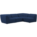  Manufacturer Color_Navy -- Miramar 109" Navy Linen Textured Fabric Upholstered 4 pc Modular Sectional IMAGE 2