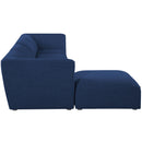  Manufacturer Color_Navy -- Miramar 142" Navy Linen Textured Fabric Upholstered 5 pc Modular Sectional IMAGE 9