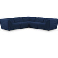  Manufacturer Color_Navy -- Miramar 109" Navy Linen Textured Fabric Upholstered 5 pc Modular Sectional IMAGE 1