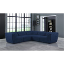  Manufacturer Color_Navy -- Miramar 109" Navy Linen Textured Fabric Upholstered 5 pc Modular Sectional IMAGE 2