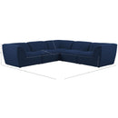  Manufacturer Color_Navy -- Miramar 109" Navy Linen Textured Fabric Upholstered 5 pc Modular Sectional IMAGE 9