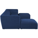  Manufacturer Color_Navy -- Miramar 142" Navy Linen Textured Fabric Upholstered 6 pc Modular Sectional IMAGE 5