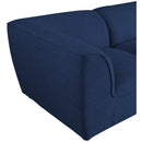  Manufacturer Color_Navy -- Miramar 142" Navy Linen Textured Fabric Upholstered 6 pc Modular Sectional IMAGE 6