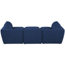  Manufacturer Color_Navy -- Miramar 109" Navy Linen Textured Fabric Upholstered 6 pc Modular Sectional IMAGE 3
