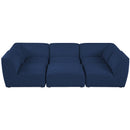  Manufacturer Color_Navy -- Miramar 109" Navy Linen Textured Fabric Upholstered 6 pc Modular Sectional IMAGE 4