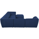  Manufacturer Color_Navy -- Miramar 142" Navy Linen Textured Fabric Upholstered 7 pc Modular Sectional IMAGE 5