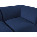  Manufacturer Color_Navy -- Miramar 142" Navy Linen Textured Fabric Upholstered 7 pc Modular Sectional IMAGE 7